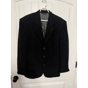 Turbulence Wool Cashmere Blazer Mens 40 7Q7014 Black 3-Button Made in Canada EUC